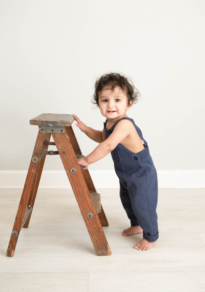 Philadelphia Pediatrician Dr. Meghna Patel baby boy standing in studio