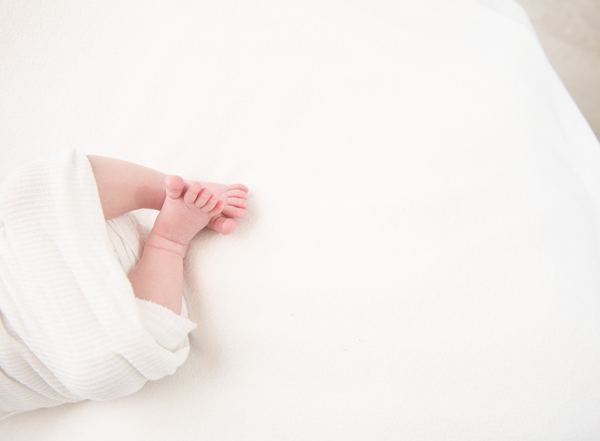 Details of a newborn baby's feet